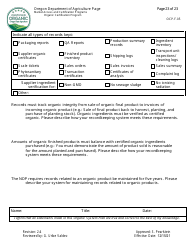 Form OCP.F.05 Crop Organic System Plan - Oregon, Page 23