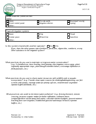 Form OCP.F.05 Crop Organic System Plan - Oregon, Page 9