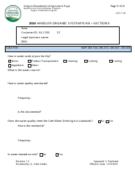 Form OCP.F.60 Handler Organic System Plan - Oregon, Page 11