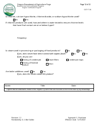 Form OCP.F.60 Handler Organic System Plan - Oregon, Page 12