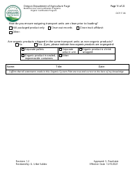 Form OCP.F.60 Handler Organic System Plan - Oregon, Page 15