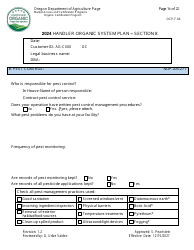 Form OCP.F.60 Handler Organic System Plan - Oregon, Page 16