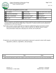 Form OCP.F.60 Handler Organic System Plan - Oregon, Page 17