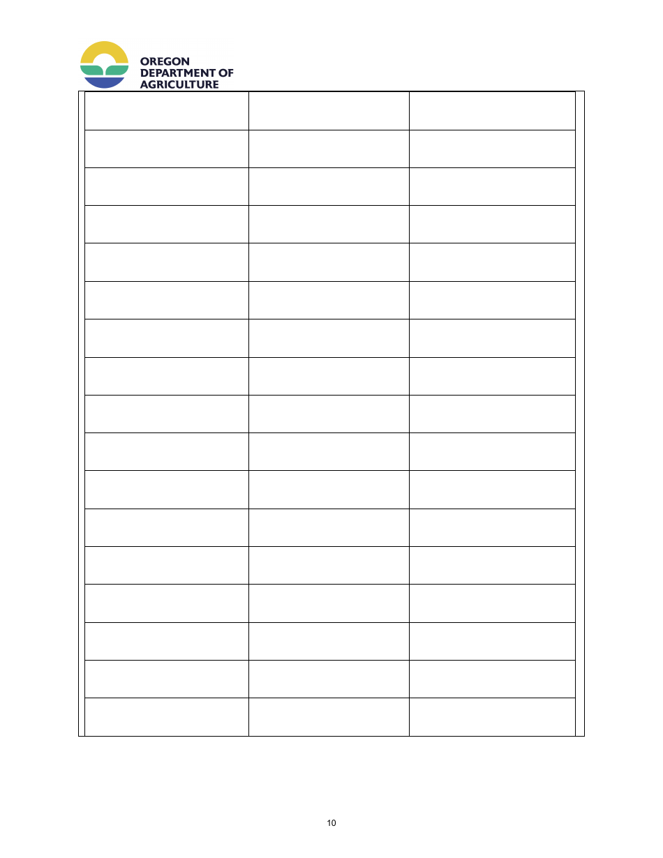 Formulario De Solicitud - Programa De Subvenciones Para El Desarrollo De Infraestructuras Y Capacidades De Procesadode Carne De Oregon - Oregon (Spanish), Page 10