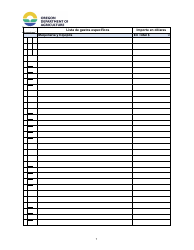 Formulario De Solicitud - Programa De Subvenciones Para El Desarrollo De Infraestructuras Y Capacidades De Procesadode Carne De Oregon - Oregon (Spanish), Page 7