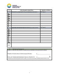 Formulario De Solicitud - Programa De Subvenciones Para El Desarrollo De Infraestructuras Y Capacidades De Procesadode Carne De Oregon - Oregon (Spanish), Page 8