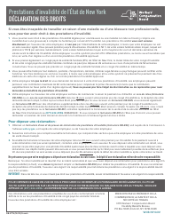 Document preview: Form DB-271S Statement of Rights - New York (French)