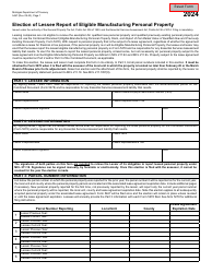 Document preview: Form 5467 Election of Lessee Report of Eligible Manufacturing Personal Property - Michigan, 2024