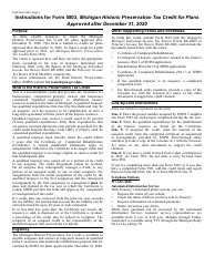 Form 5803 Michigan Historic Preservation Tax Credit - Michigan, Page 2