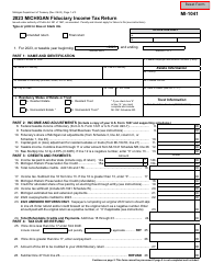 Document preview: Form MI-1041 Michigan Fiduciary Income Tax Return - Michigan, 2023