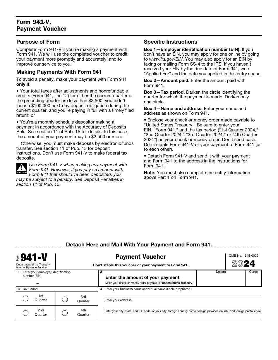 IRS Form 941 Download Fillable PDF or Fill Online Employer's Quarterly ...