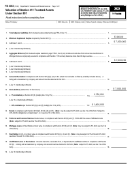 Form FIS0063 Valuation of Section 411 Trusteed Assets Under Section 901 - Michigan