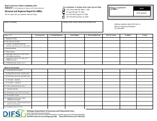 Document preview: Form FIS0317 Revenue and Expense Report for Hmos - Michigan, 2024