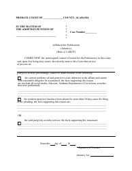 Affidavit for Publication (Attorney) - Alabama