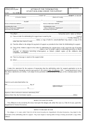 Document preview: Form CS-44 Affidavit for Termination of Withholding Order for Support - Alabama