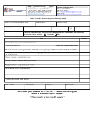Document preview: Form G-6A Order Form for General Supplies - Texas