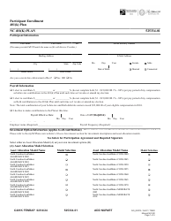 Participant Enrollment - 401(K) Plan - North Carolina