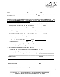 Form I-77-541 Unemployment Insurance Medical Report - Idaho, Page 2