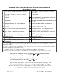 UDAF Form PRA Retail Food Establishment Plan Review Application - Utah, Page 4