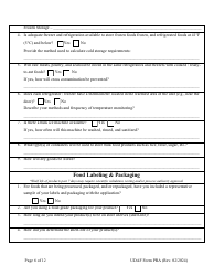 UDAF Form PRA Retail Food Establishment Plan Review Application - Utah, Page 6