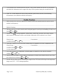 UDAF Form PRA Retail Food Establishment Plan Review Application - Utah, Page 7