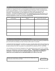 Form CA-40 Designation of a Recipient of the Federal Employees&#039; Compensation Act Death Gratuity Payment Under 5 U.s.c. 8102a, Page 2