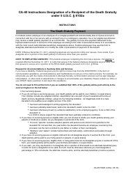 Form CA-40 Designation of a Recipient of the Federal Employees&#039; Compensation Act Death Gratuity Payment Under 5 U.s.c. 8102a, Page 4