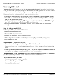 Form SAR7AB Sar 7 Eligibility Status Report Instructions - California, Page 2