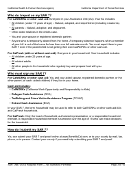 Form SAR7AB Sar 7 Eligibility Status Report Instructions - California, Page 3