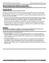 Form SAR7A Sar 7 Eligibility Status Report Instructions - California, Page 4