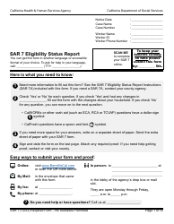 Document preview: Form SAR7 Eligibility Status Report - California