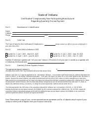 Certificate of Compliance by Non-participating Manufacturer Regarding Escrow Payment - Indiana, Page 3