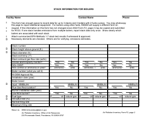 API Form F2 Fuel Burning Form for Fuel Burned in Boilers - Rhode Island, Page 3