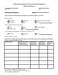 Document preview: API Form L Printing Survey - Rhode Island, 2023