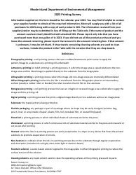 API Form L Printing Survey - Rhode Island, Page 2