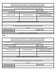 Participant Menu Modification - Child and Adult Care Food Program - Arizona, Page 3