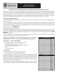 Instructions for Form R-19000 Electric and Hybrid Vehicle Road Usage Fee - Louisiana