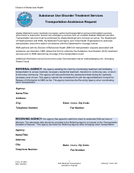 Form 07.3001 Substance Use Disorder Treatment Services Transportation Assistance Request - Alaska