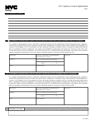 Form LIC1 Agency License Application - New York City, Page 3
