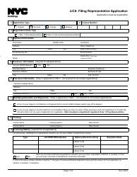 Document preview: Form LIC8 Filing Representative Application - New York City