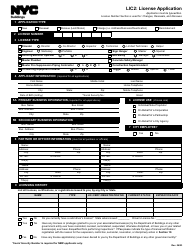 Form LIC2 License Application - New York City