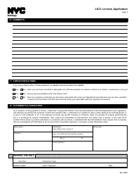 Form LIC2 License Application - New York City, Page 2