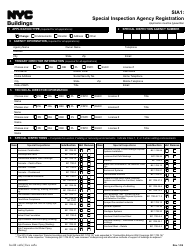 Document preview: Form SIA1 Special Inspection Agency Registration - New York City