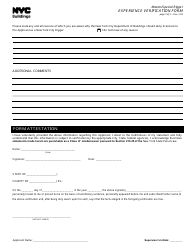 Master/Special Rigger Experience Verification Form - New York City, Page 3