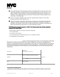 Supplemental Investigation Questionnaire: Site Safety Manager - New York City, Page 2
