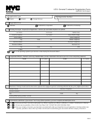 Document preview: Form LIC6 General Contractor Registration Form - New York City