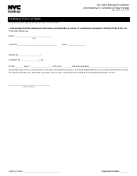 Site Safety Manager/Coordinator Experience Verification Form - New York City, Page 5