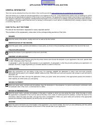 Form SJ-1098A Application to the Court in Civil Matters - Quebec, Canada, Page 2