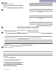 Form SJ-1098A Application to the Court in Civil Matters - Quebec, Canada, Page 3