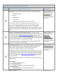 Mi Consumer Financial Services Class II License New Application Checklist (Company) - Michigan, Page 7